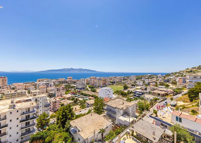 아파트 Blue Horizon - Balcony & Seaview By Pikhost Sarandë